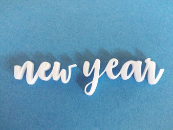 Acrylic word New year   106 x 27mm